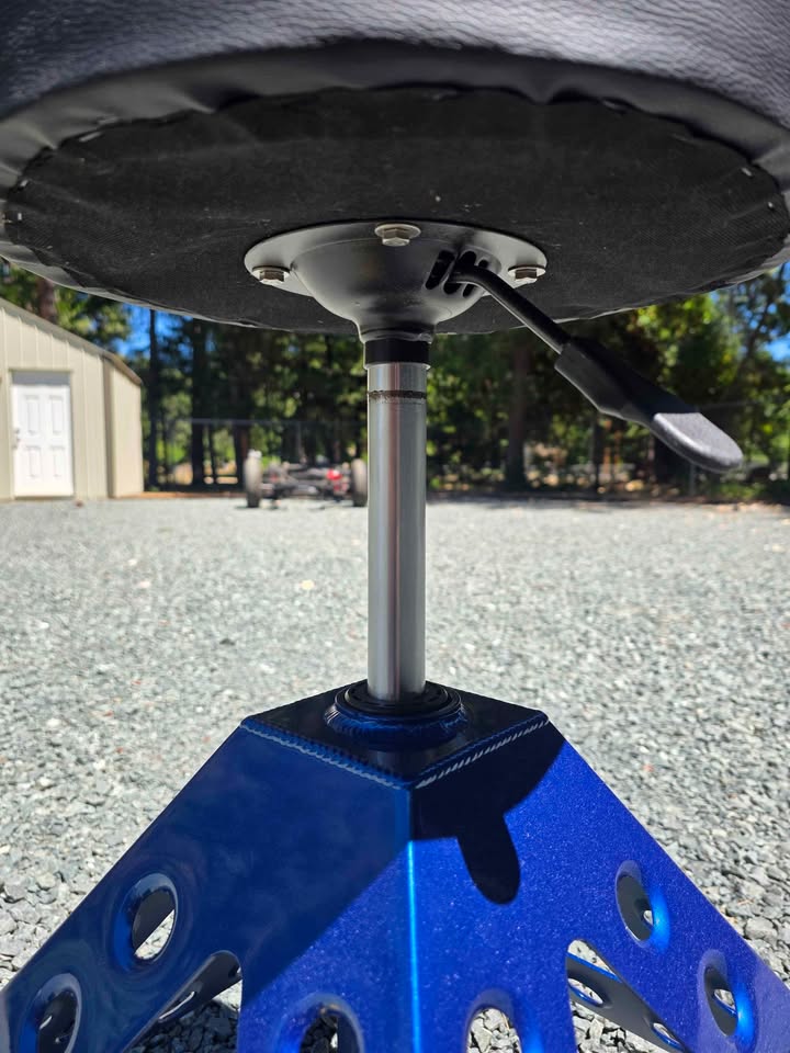 Custom Adjustable Rolling Shop Stool
